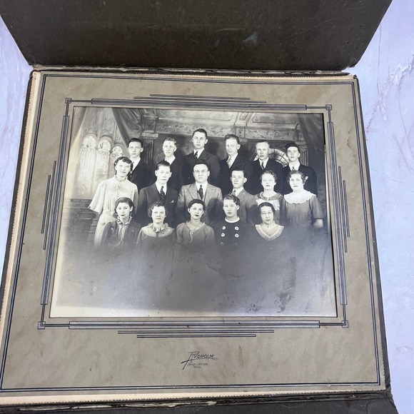 None Other - c1930 Class Photo Sauk Center MN Rydholm Cabinet Card 7x9 FL6-1